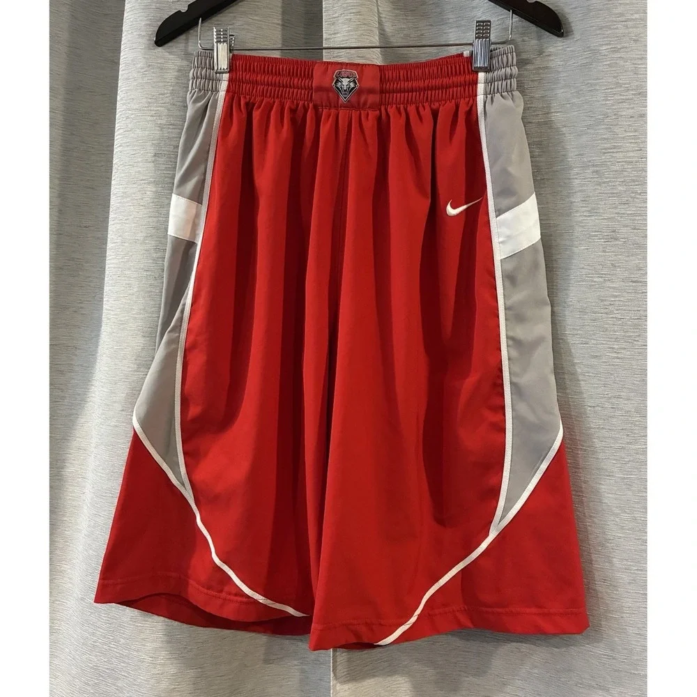 Nike New Mexico Lobos UNM Authentic Team‎ Issued Red Basketball Shorts Large